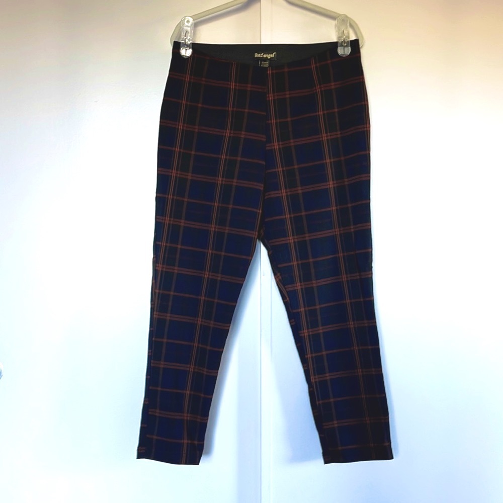 Rust/Navy Plaid Trousers